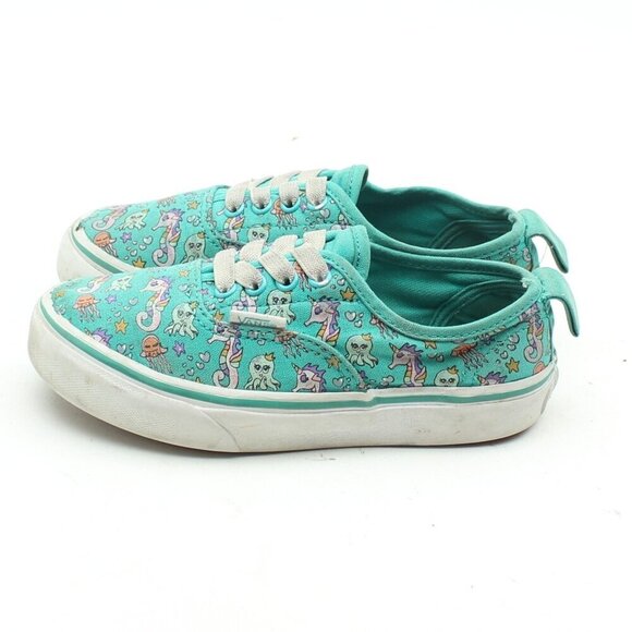 Vans Little Girls Green Lace Up Sneakers - Picture 5 of 11